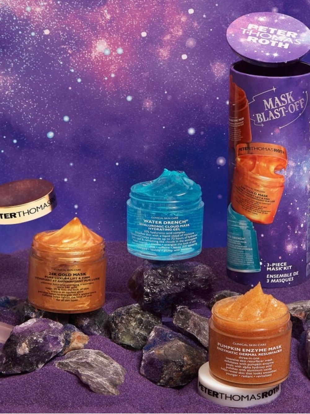PETER THOMAS ROTH MASK BLAST-OFF 3-Pc Mask Kit NEW/SEALED CANISTER $135 Value! - Picture 4 of 8